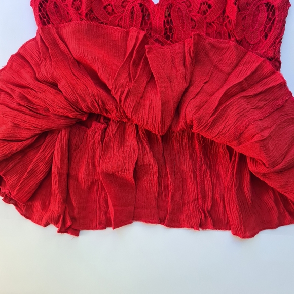 Free People Adella Womens Cami in Red - Picture 6 of 11